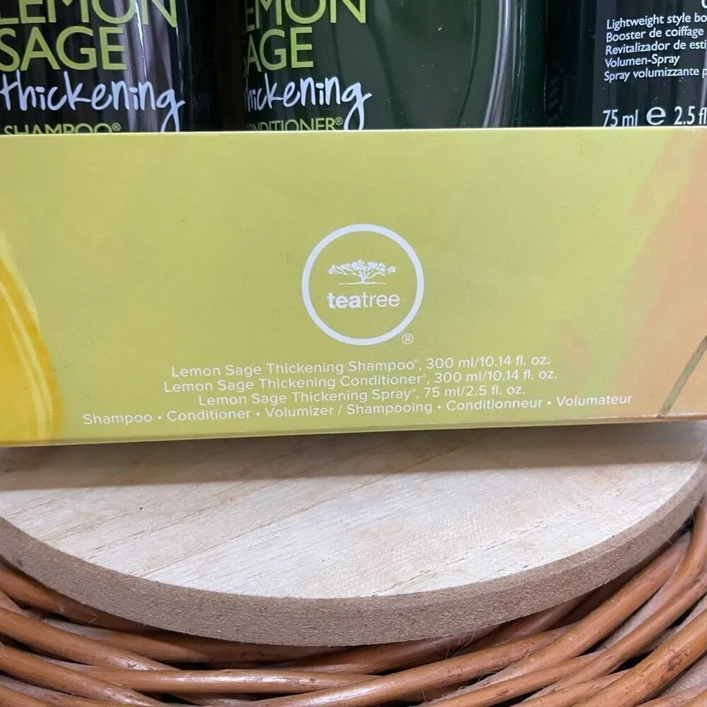 New Paul Mitchell Tea Tree Lemon‎ Sage Shampoo Conditioner Spray Full Box Set